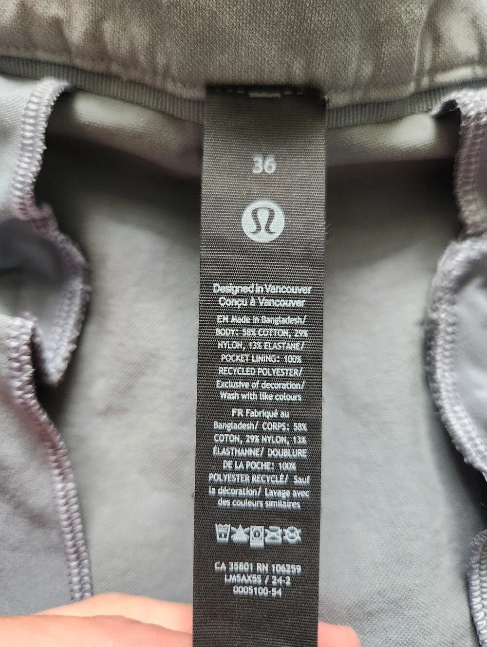 Lululemon ABC Classic Fit Trouser Pants Stretch Cotton VersaTwill Belgian Blue36